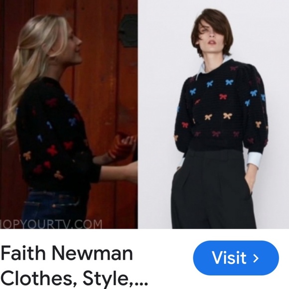 Zara Limited Edition
Beautiful Black Sweater With Embroidered Multi Color
Bows - Picture 4 of 16